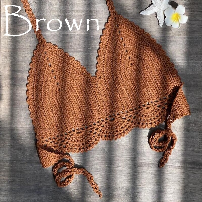 Two Piece Knitted Crochet Swimsuit