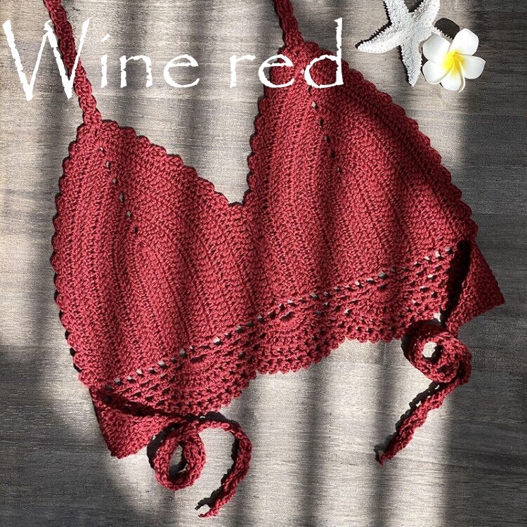 Two Piece Knitted Crochet Swimsuit