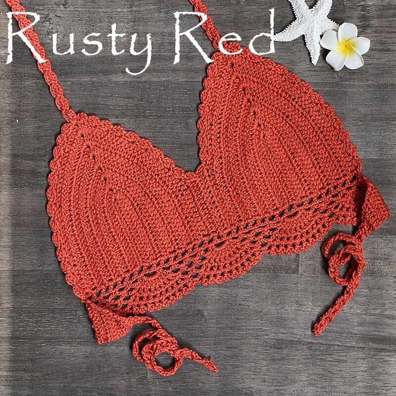 Two Piece Knitted Crochet Swimsuit