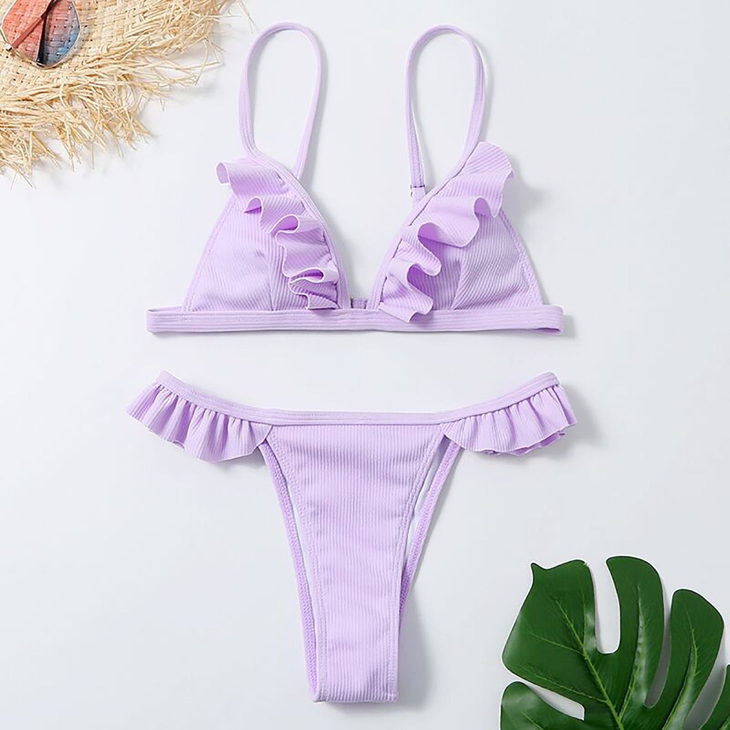 Lavender Ruffles Bikini