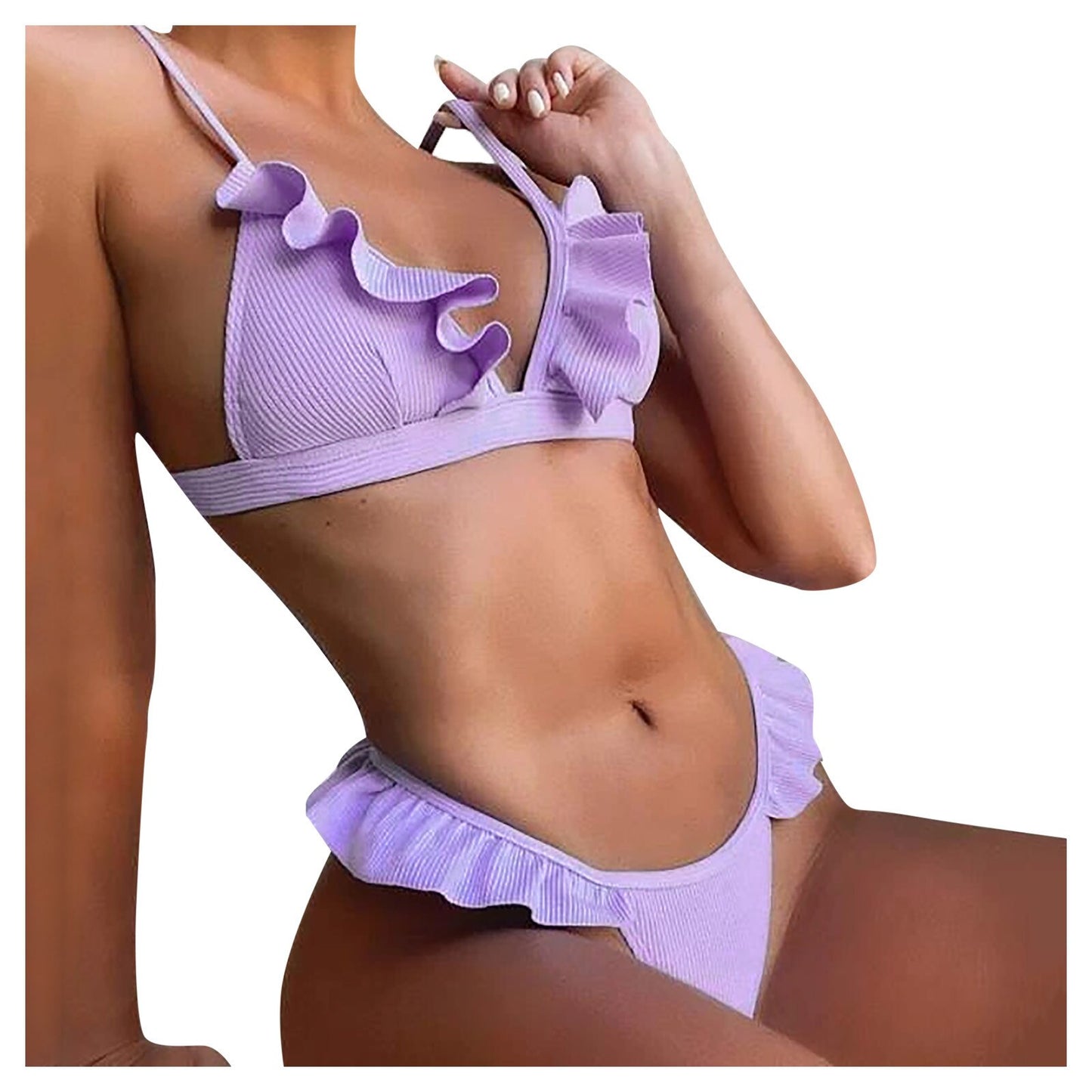 Lavender Ruffles Bikini