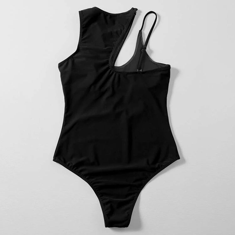 One-piece Hollow Out Solid Swimsuit
