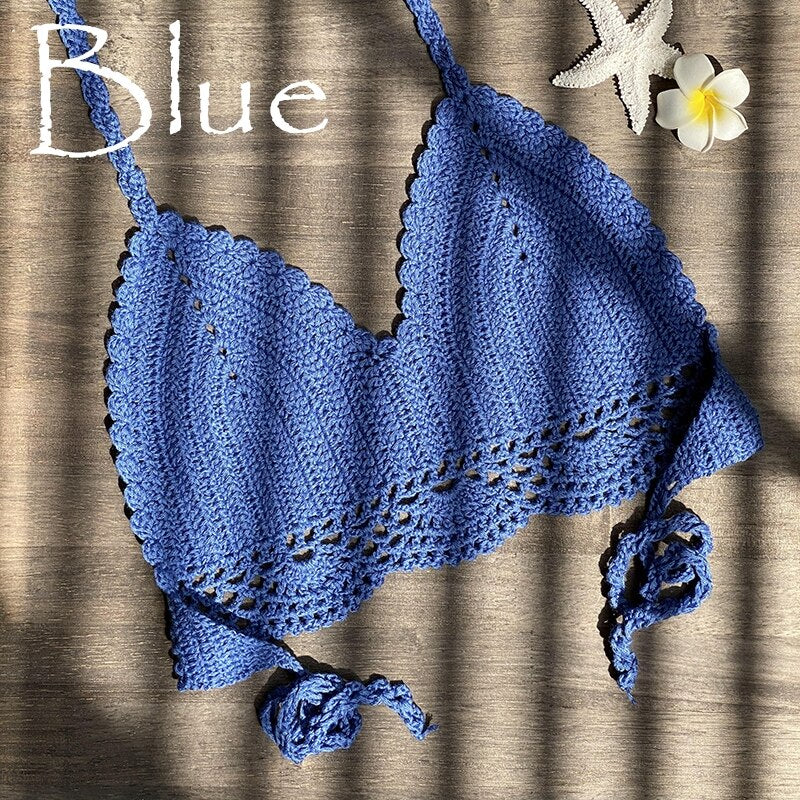 Two Piece Knitted Crochet Swimsuit
