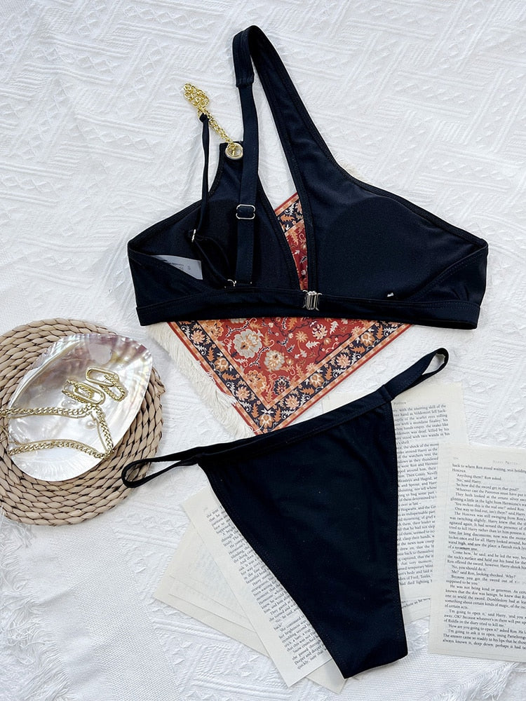 Women's Split Swimsuit Solid Color