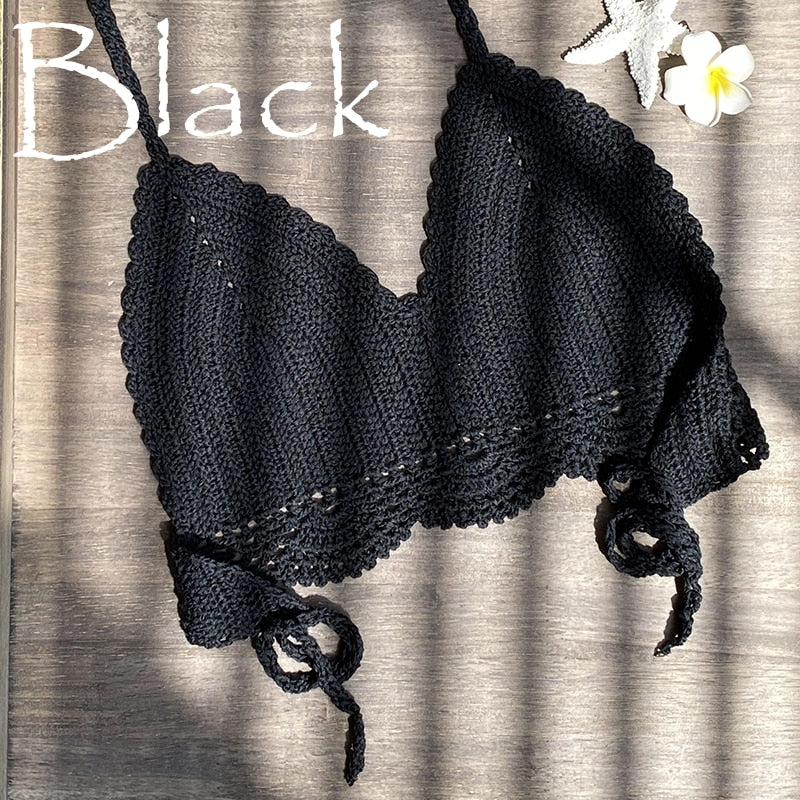 Two Piece Knitted Crochet Swimsuit
