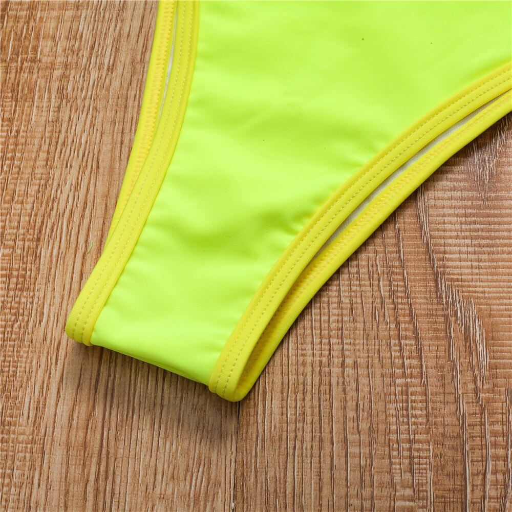 VigoCasey Hollowed Bandeau One Piece Tied Bathing Suit