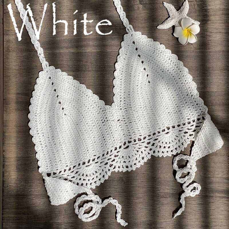 Two Piece Knitted Crochet Swimsuit