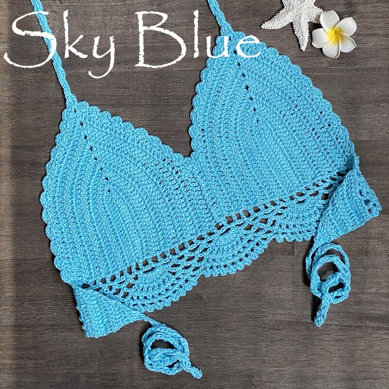 Two Piece Knitted Crochet Swimsuit