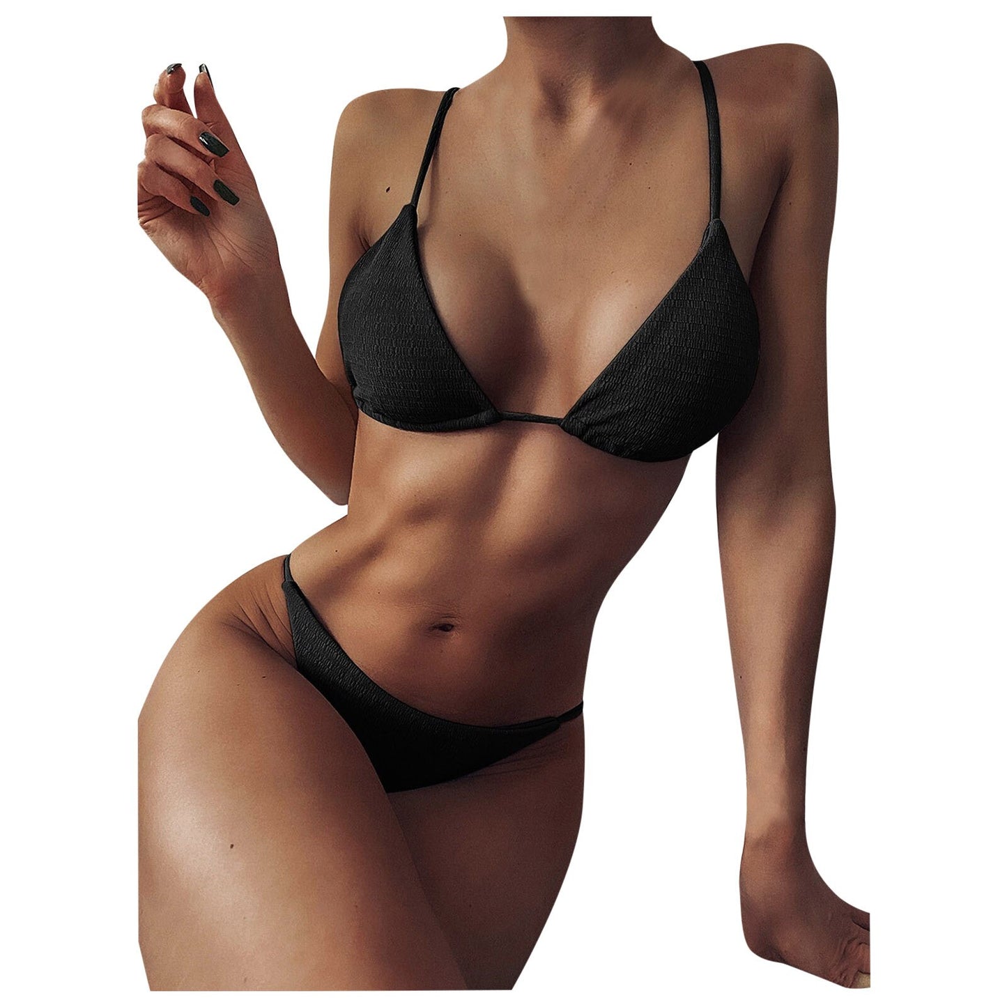 Color Bandage Brazilian Women Push Swimsuit With High Waist