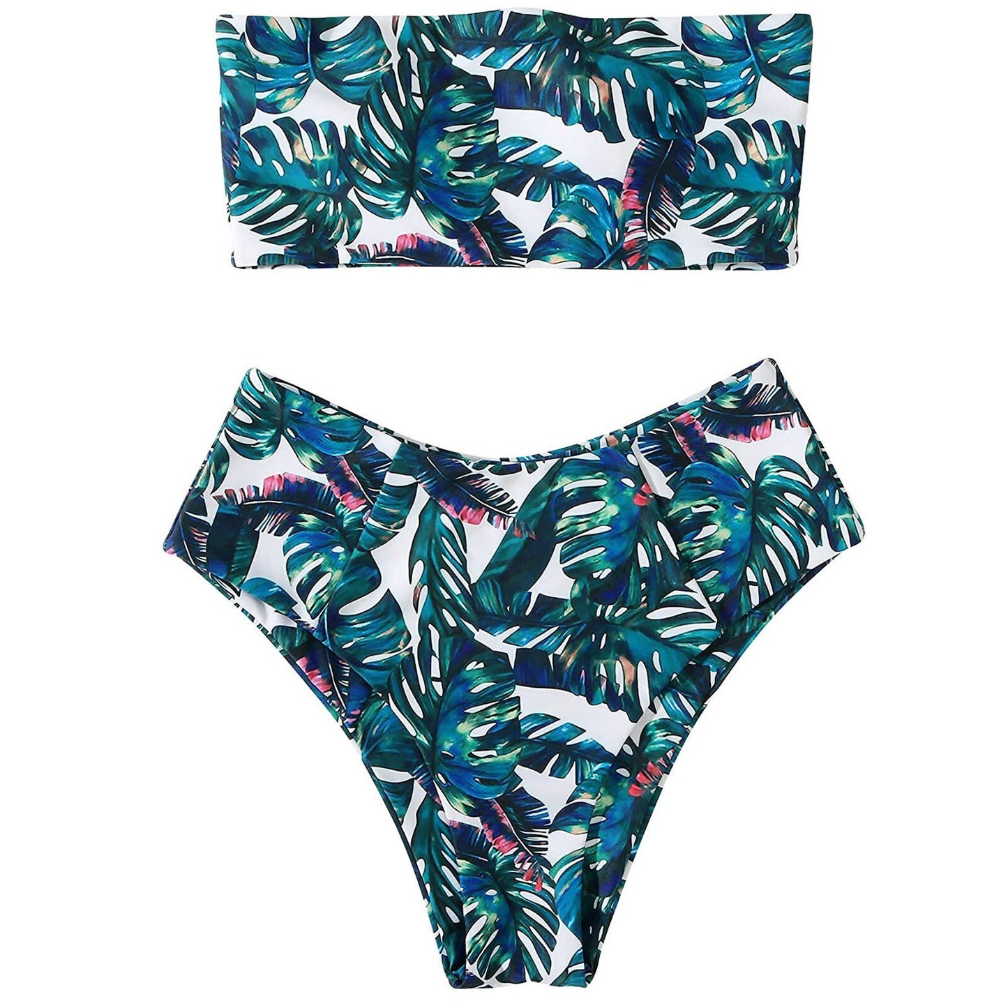 Two-Piece Coconut Print Padded Swimsuit